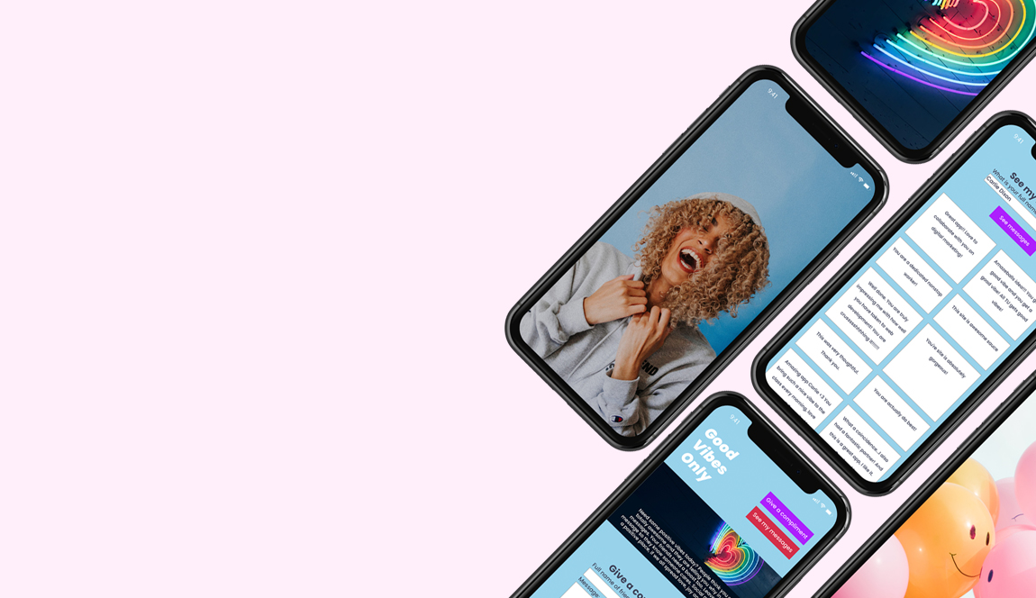 Image of my app showing both the desktop and mobile views